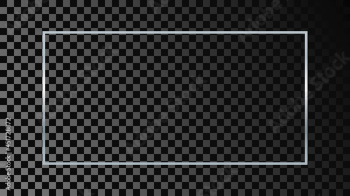 Wallpaper Mural Silver glowing rectangular shape frame Torontodigital.ca