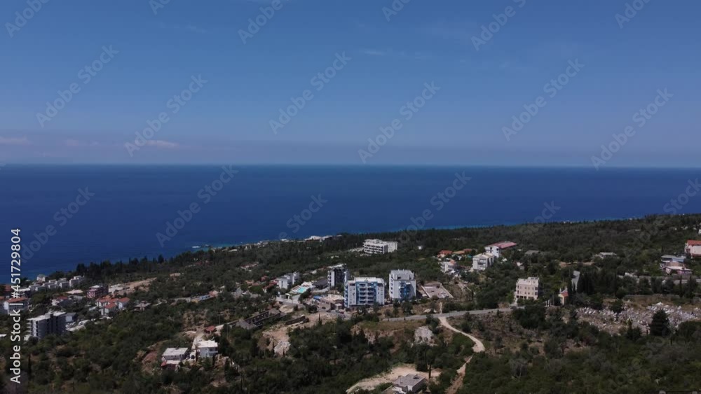 vacation, home and travel concept - sea view from balcony of home or hotel room vacation, home and travel concept - sea view from balcony of home or hotel room