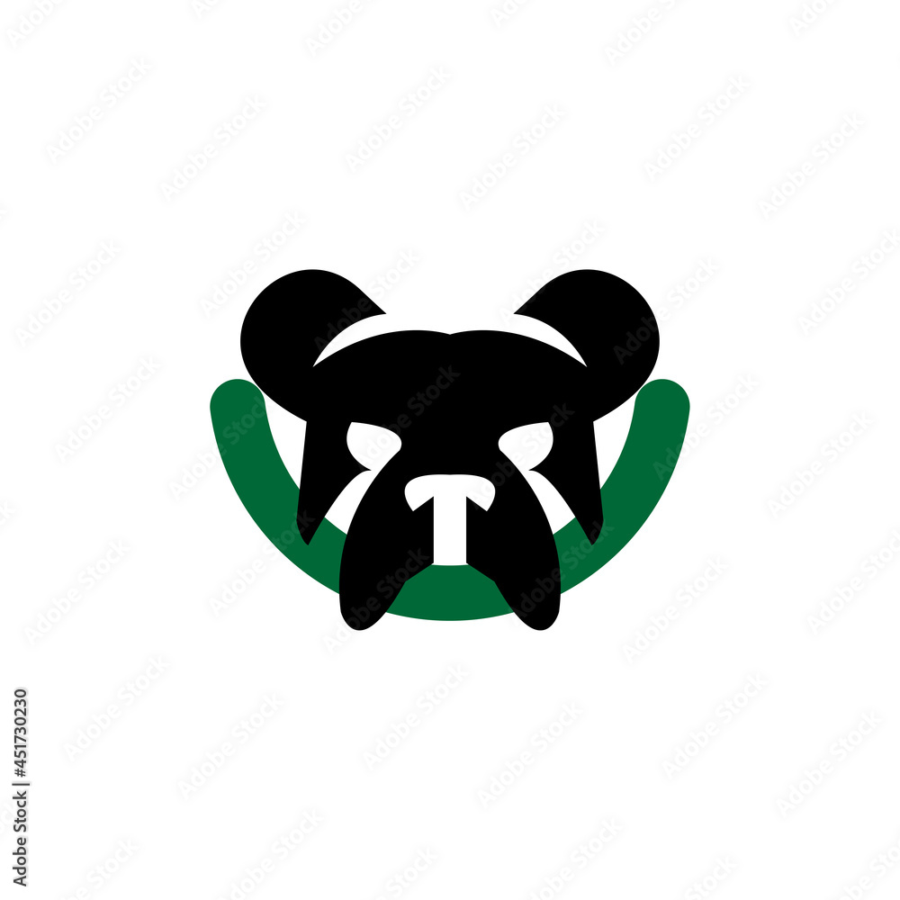 simple black bulldog head vector illustration simple black bulldog head vector illustration