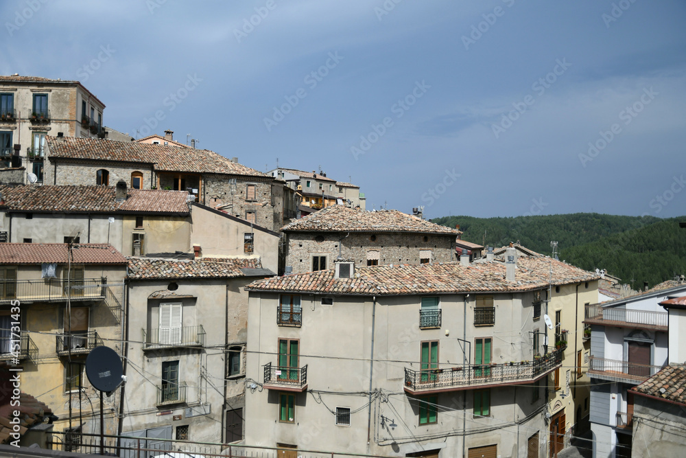 Panoramic view of San Giovanni in Fiore, a medieval town in the Cosenza province.