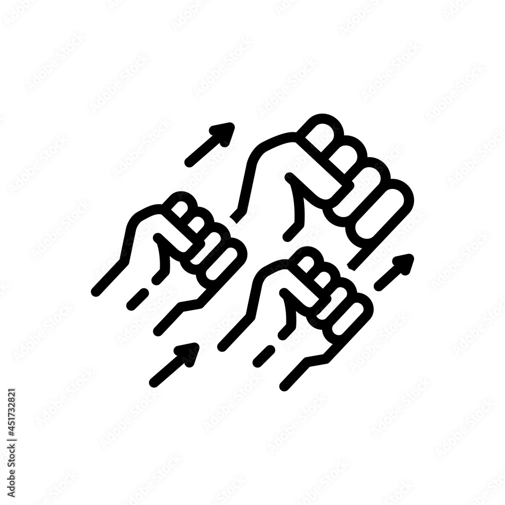 Black line icon for encourage Black line icon for encourage