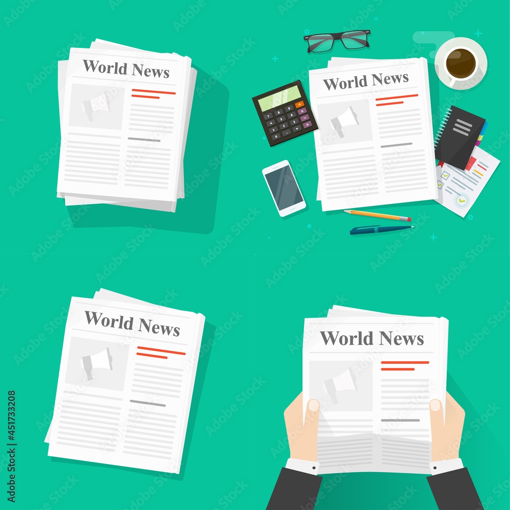 Newspaper magazine reading and holding person man, news paper press ...