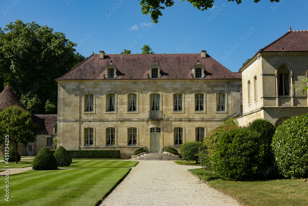 The Fontenay Abbey on the town of Montbard