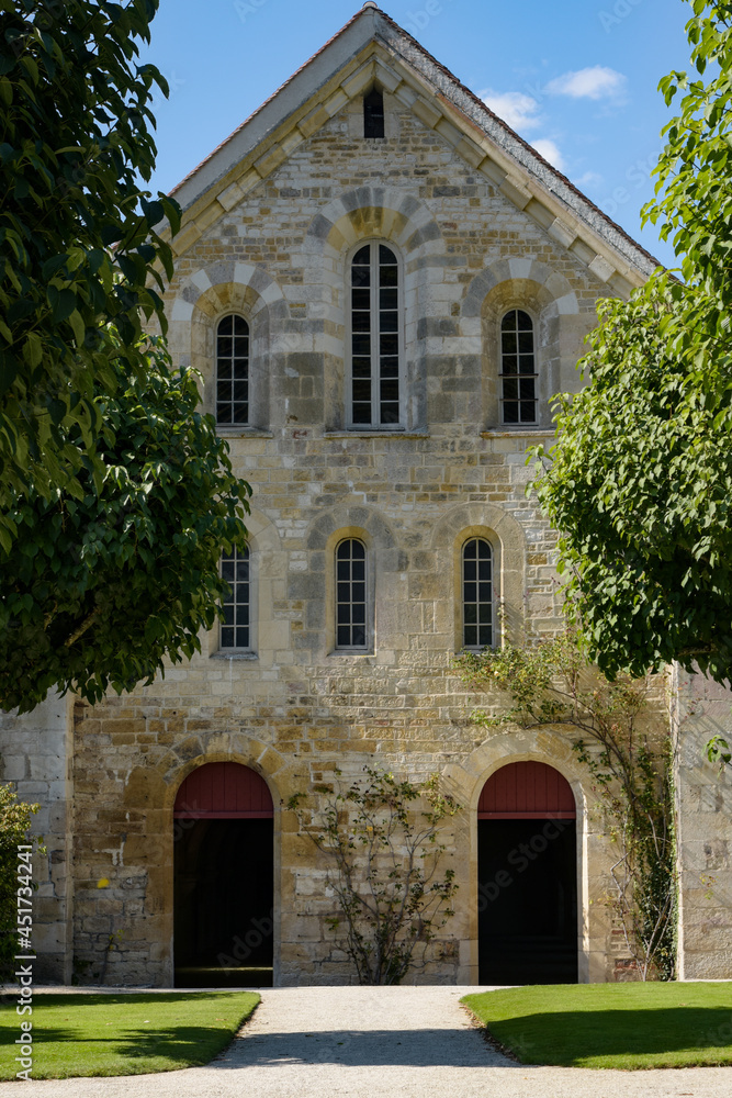 Naklejka premium The Fontenay Abbey on the town of Montbard