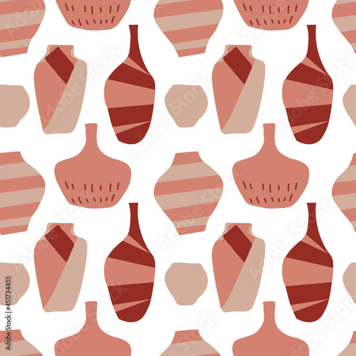 Seamless vector pattern with the gods of Ancient Greece in beige,brown.Repeating Antique ornament hand drawn on white background.Designs for textiles,web,social media,packaging,wrapping paper,fabric.
