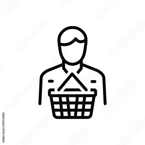 Black line icon for consumers