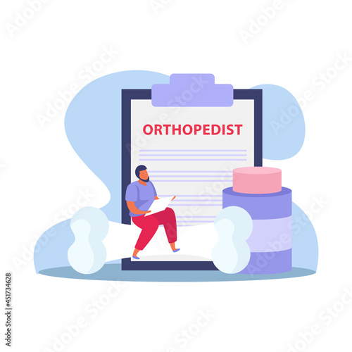 Orthopedist Receipt Flat Composition