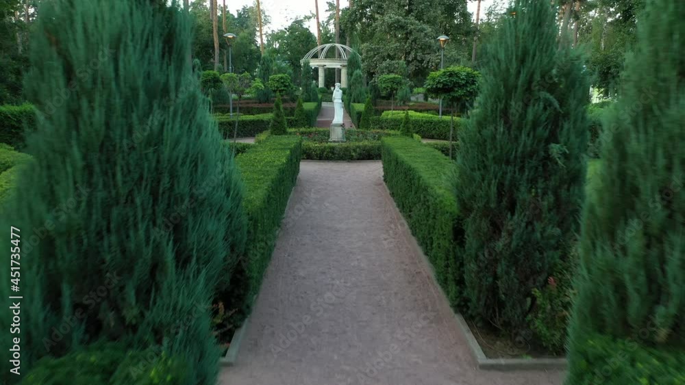 Landscape design french style view from drone Landscape design french style view from drone