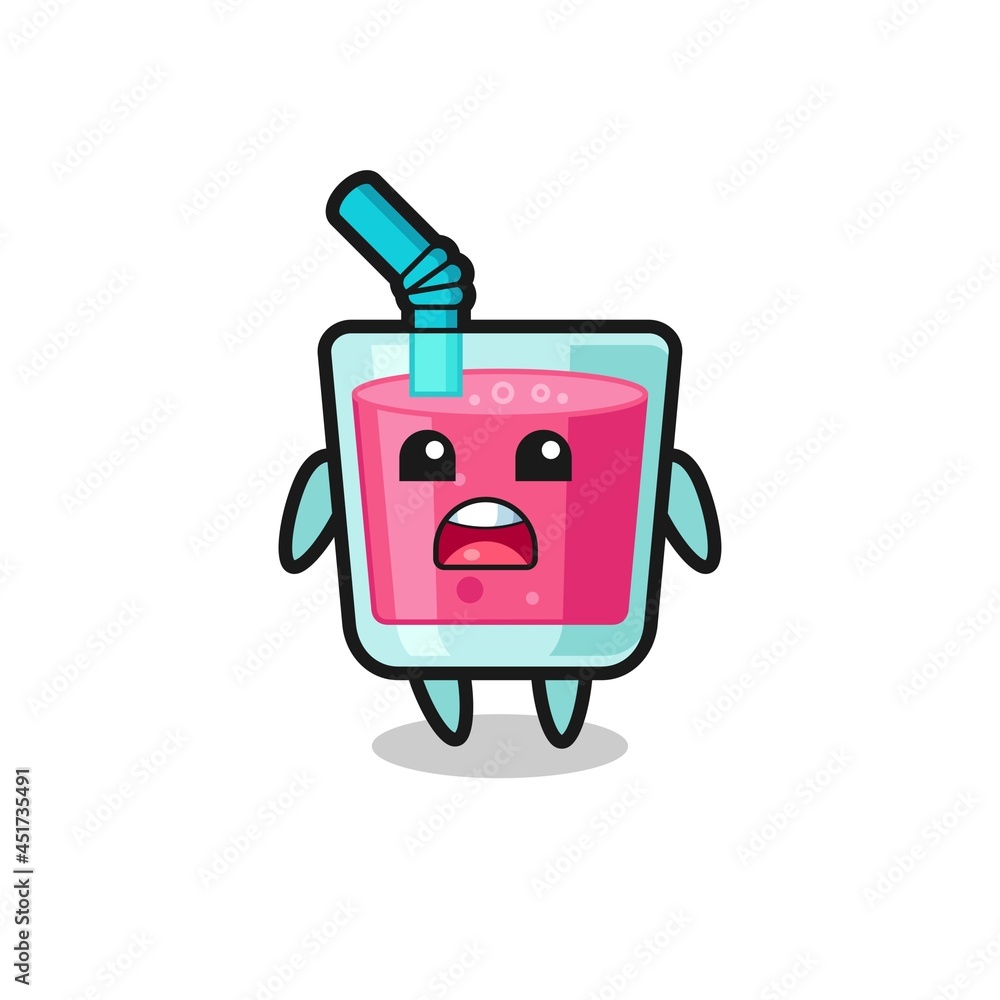 strawberry juice illustration with apologizing expression, saying I am sorry strawberry juice illustration with apologizing expression, saying I am sorry
