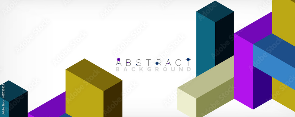 Abstract background. 3d cubes, cubic elements and blocks. Techno or business concept for wallpaper, banner, background, landing page Abstract background. 3d cubes, cubic elements and blocks. Techno or business concept for wallpaper, banner, background, landing page