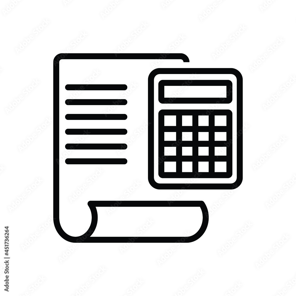 Black line icon for accounting Black line icon for accounting