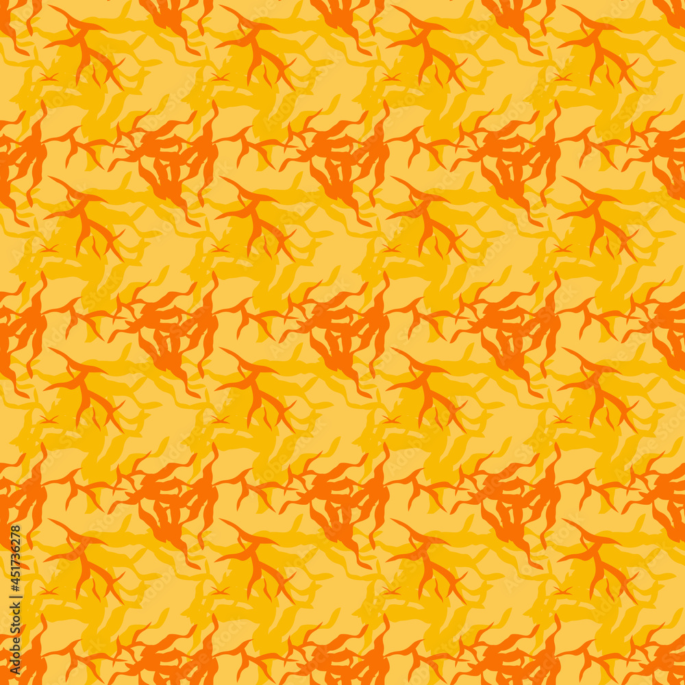 Pattern astratto con motivi gialli e arancio Pattern astratto con motivi gialli e arancio