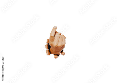 Canvas Print Hand and fingers making a come here gesture gesturing to come a little closer