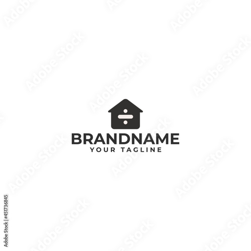 house calculator logo icon vector template. home symbol.