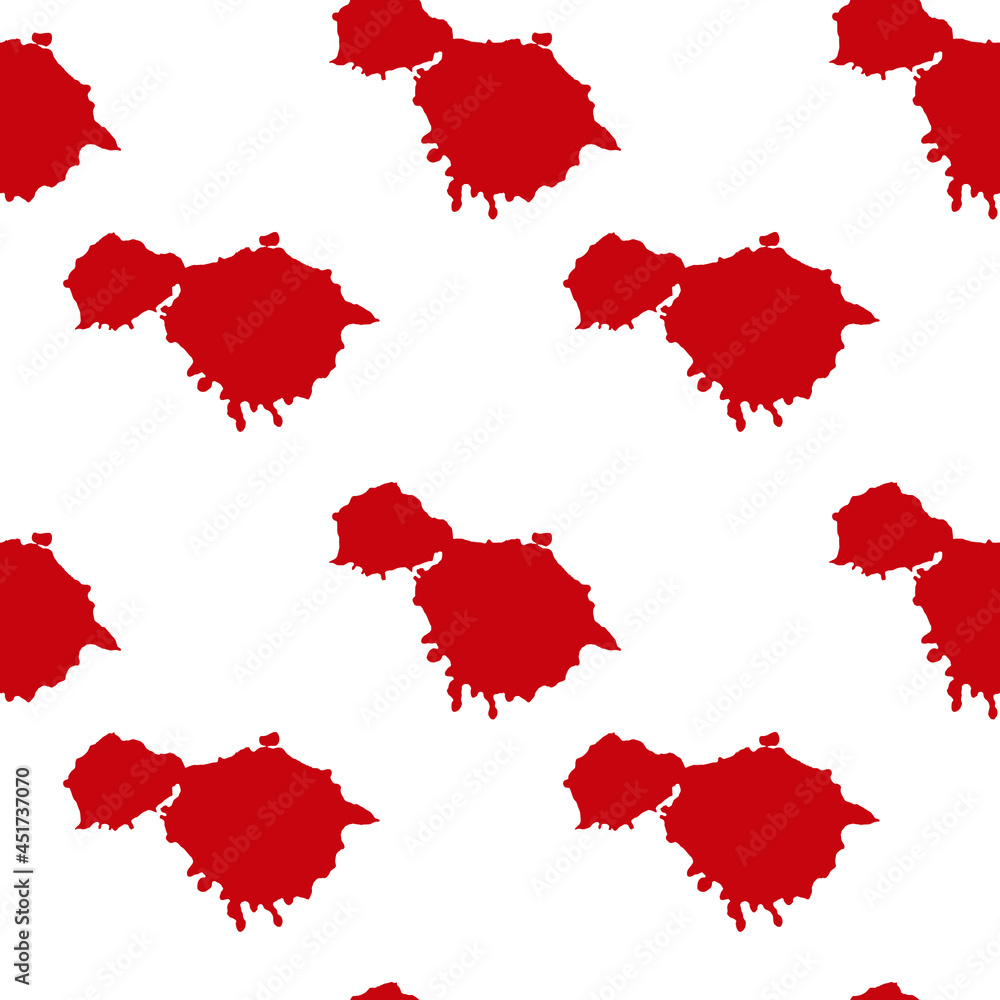 Seamless vector pattern with red blood spots for Halloween. Repetitive blotchy abstract ornament on white background. Designs for textiles, web, social media, packaging,wrapping paper,fabric. Seamless vector pattern with red blood spots for Halloween. Repetitive blotchy abstract ornament on white background. Designs for textiles, web, social media, packaging,wrapping paper,fabric.