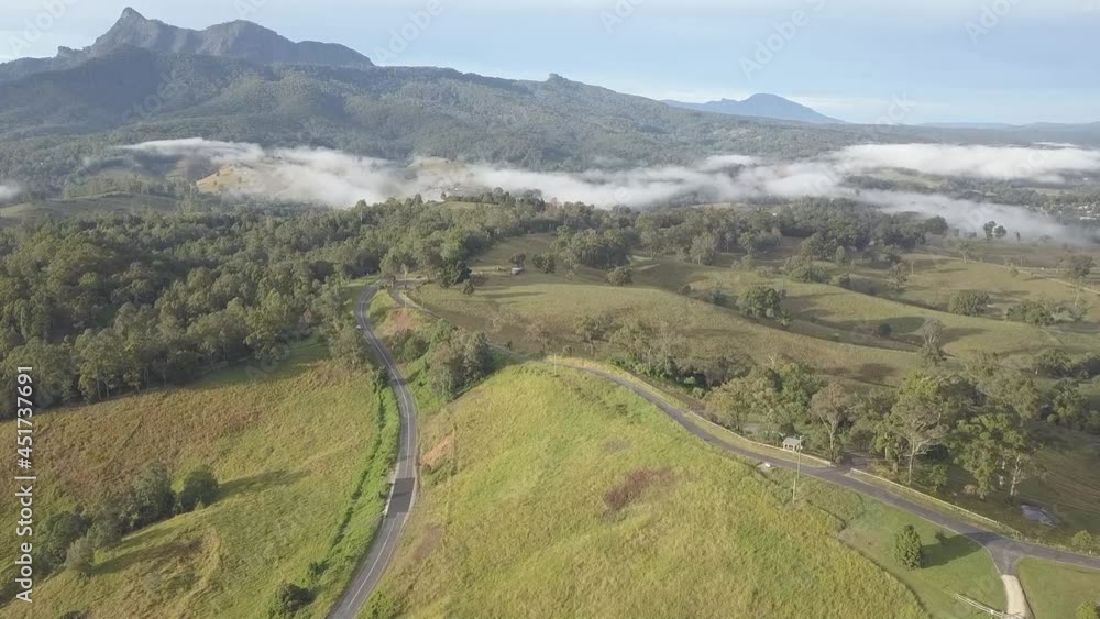 Mt Warning and Tyalgum Valley in the Tweed Shire, NSW, Australia Mt Warning and Tyalgum Valley in the Tweed Shire, NSW, Australia