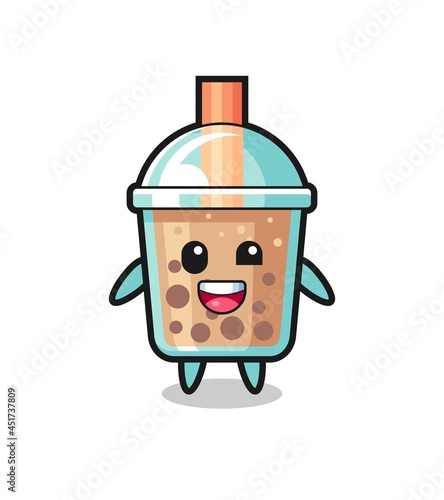 illustration of an bubble tea character with awkward poses