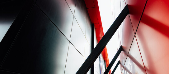 Abstract architecture metal elements.Modern geometric pattern. Architectural structure