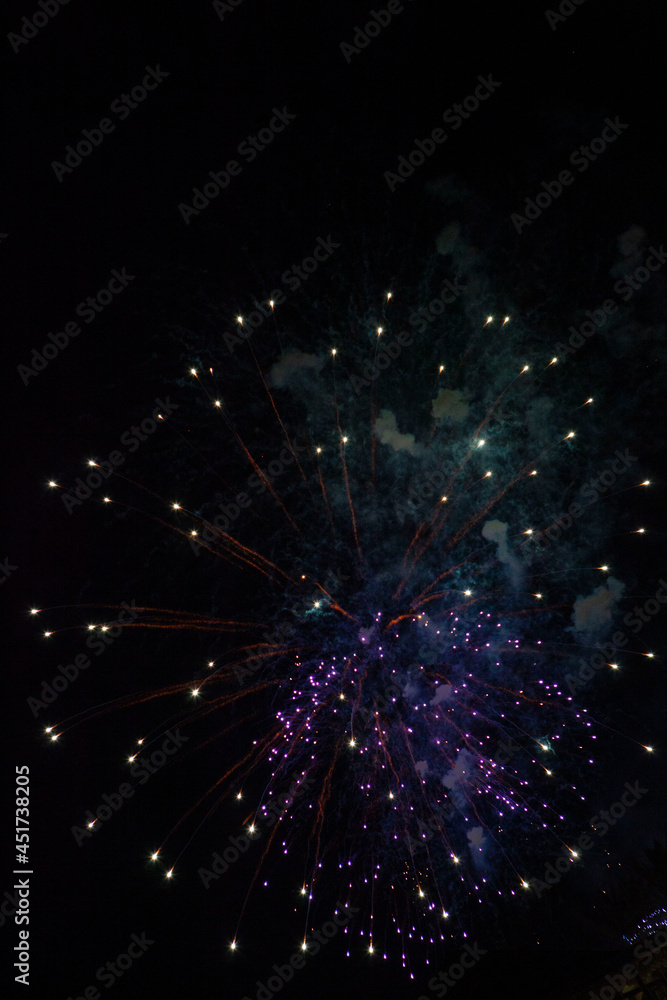 Fireworks. Firecrackers. New Year's eve. At night. Celebration. Party. Fireworks. Firecrackers. New Year's eve. At night. Celebration. Party.