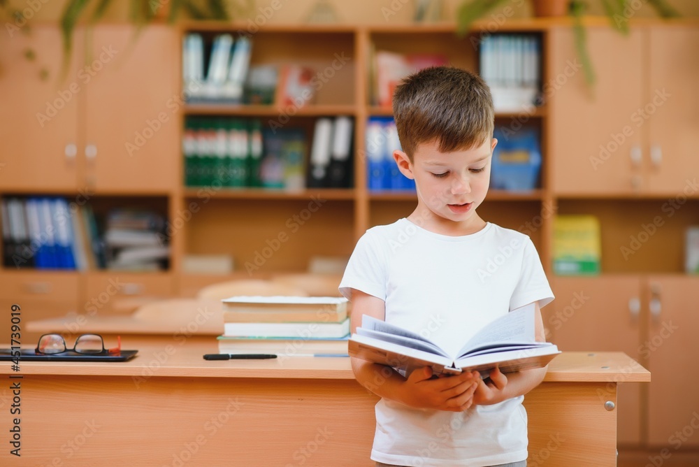 Boy in the school classroom. Back to school. Boy in the school classroom. Back to school.