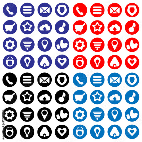 internet media and icons set