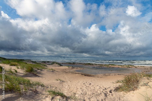 Stormy day by Baltic sea next to Liepaja  Latvia.