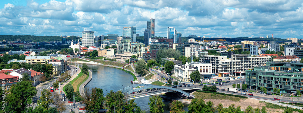 view of the modern city of Vilnius