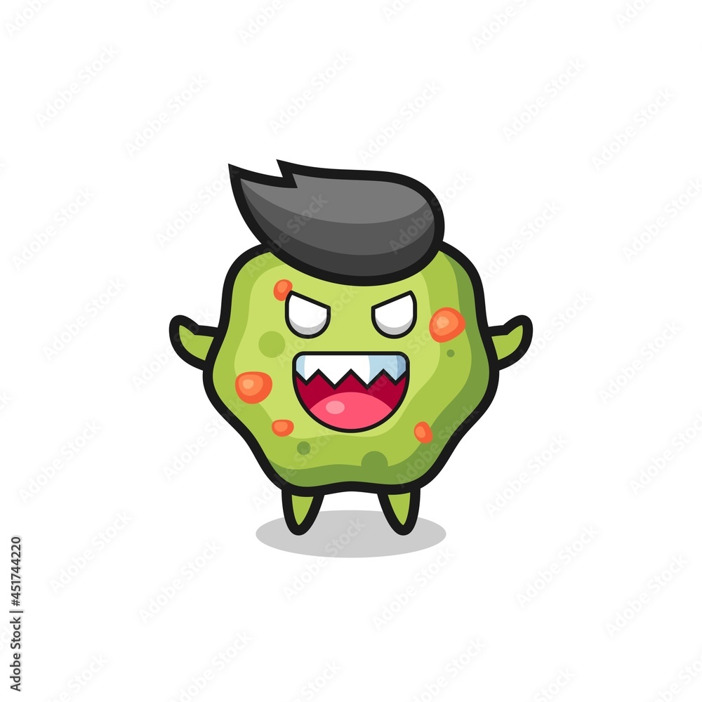 illustration of evil puke mascot character illustration of evil puke mascot character
