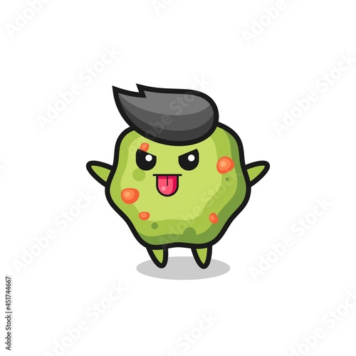 naughty puke character in mocking pose