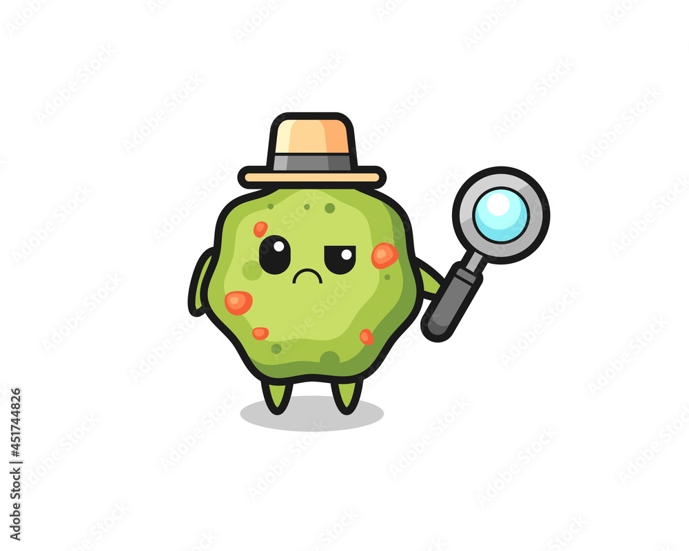 the mascot of cute puke as a detective