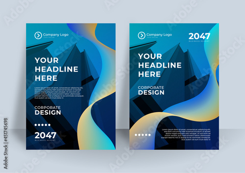 Corporate business annual report cover, brochure or flyer design. Leaflet presentation. Catalog with Abstract geometric background. Modern publication poster magazine, layout, template. A4 size