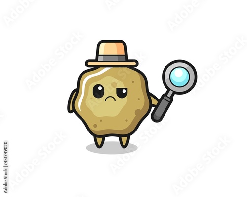 the mascot of cute loose stools as a detective