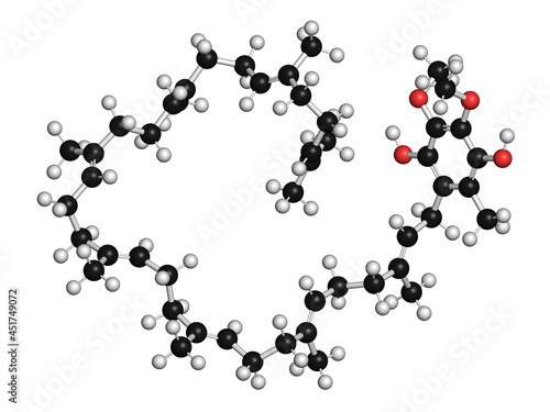 Ubiquinol molecule, illustration photo