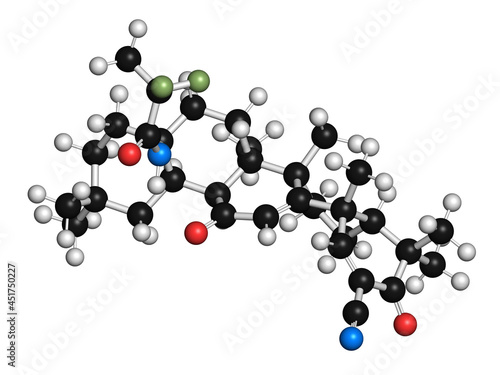 Omaveloxolone drug molecule, illustration photo