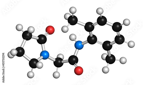 Nefiracetam nootropic drug molecule, illustration photo