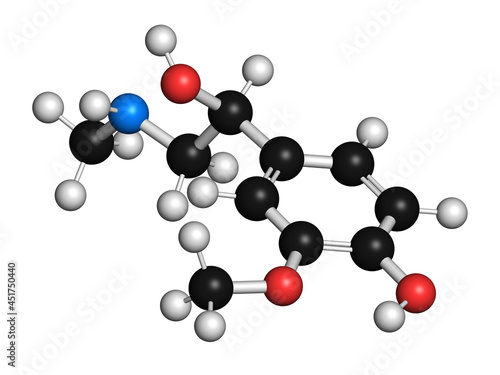 Metanephrine molecule, illustration photo