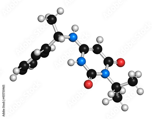 Mavacamten drug molecule, illustration photo