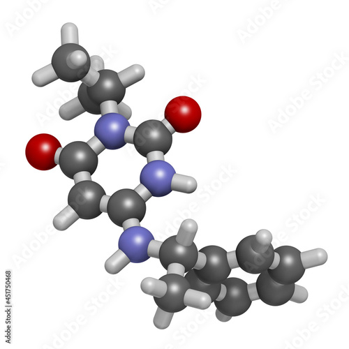 Mavacamten drug molecule, illustration photo