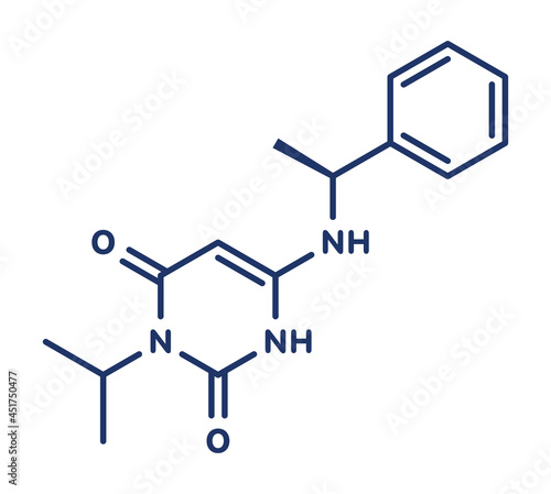 Mavacamten drug molecule, illustration photo