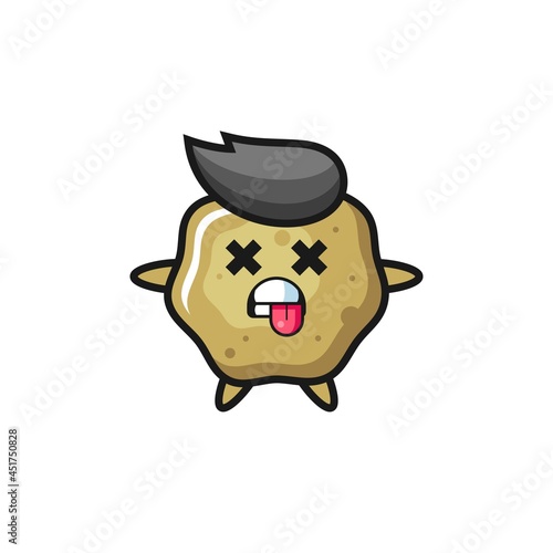character of the cute loose stools with dead pose