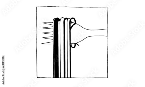 Spaghetti EAN-Code Restaurant Illustration