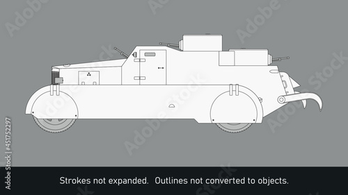 Armored car rails BAD-1 - USSR - WW2