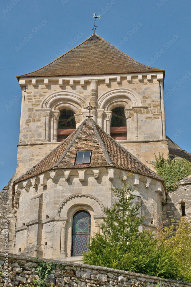 Fontenay Saint Pere, France - april 3 2017 : Saint Denis church