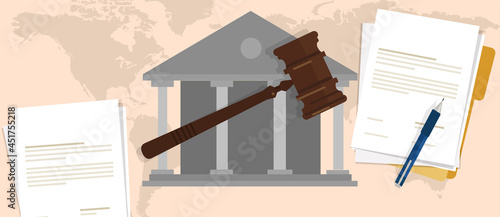 constitutional law verdict case legal gavel wooden hammer crime supreme court auction symbol photo