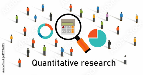 quantitative research method statistics survey get data number chart market research analysis photo