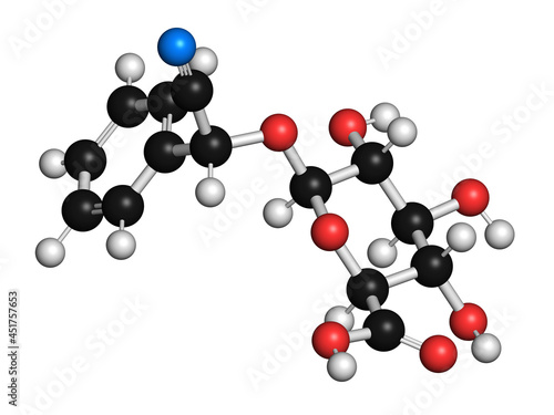 Laetrile molecule, illustration photo