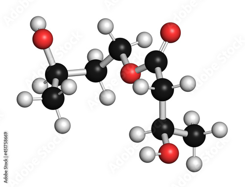 Ketone ester molecule, illustration photo