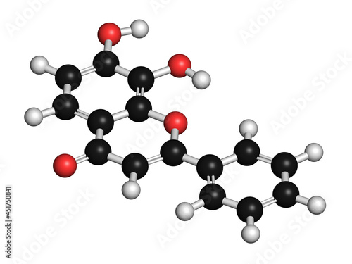 7,8-DHF molecule, illustration photo