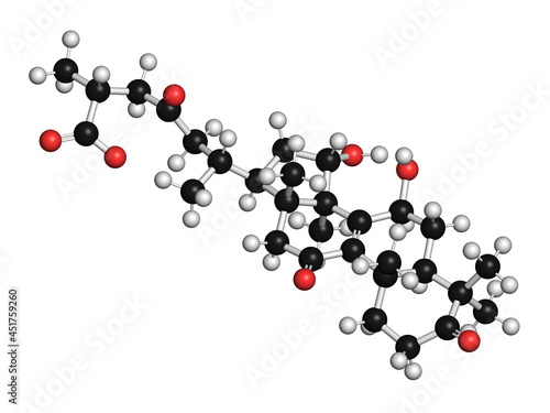 Ganoderic acid A molecule, illustration photo
