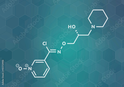 Arimoclomol drug molecule, illustration photo